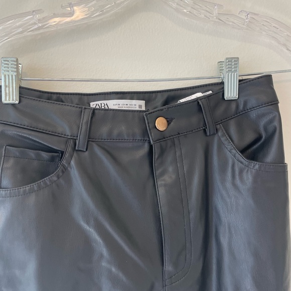 Zara Black Leather Pants - Picture 12 of 12